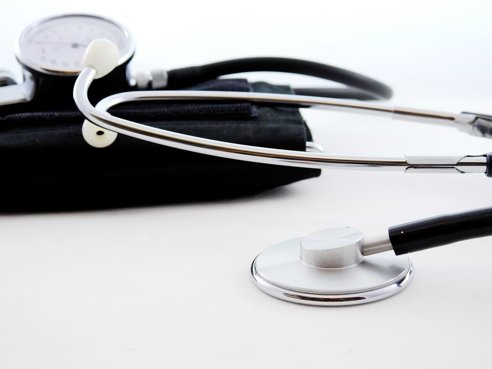 portable blood pressure monitor and stethescope