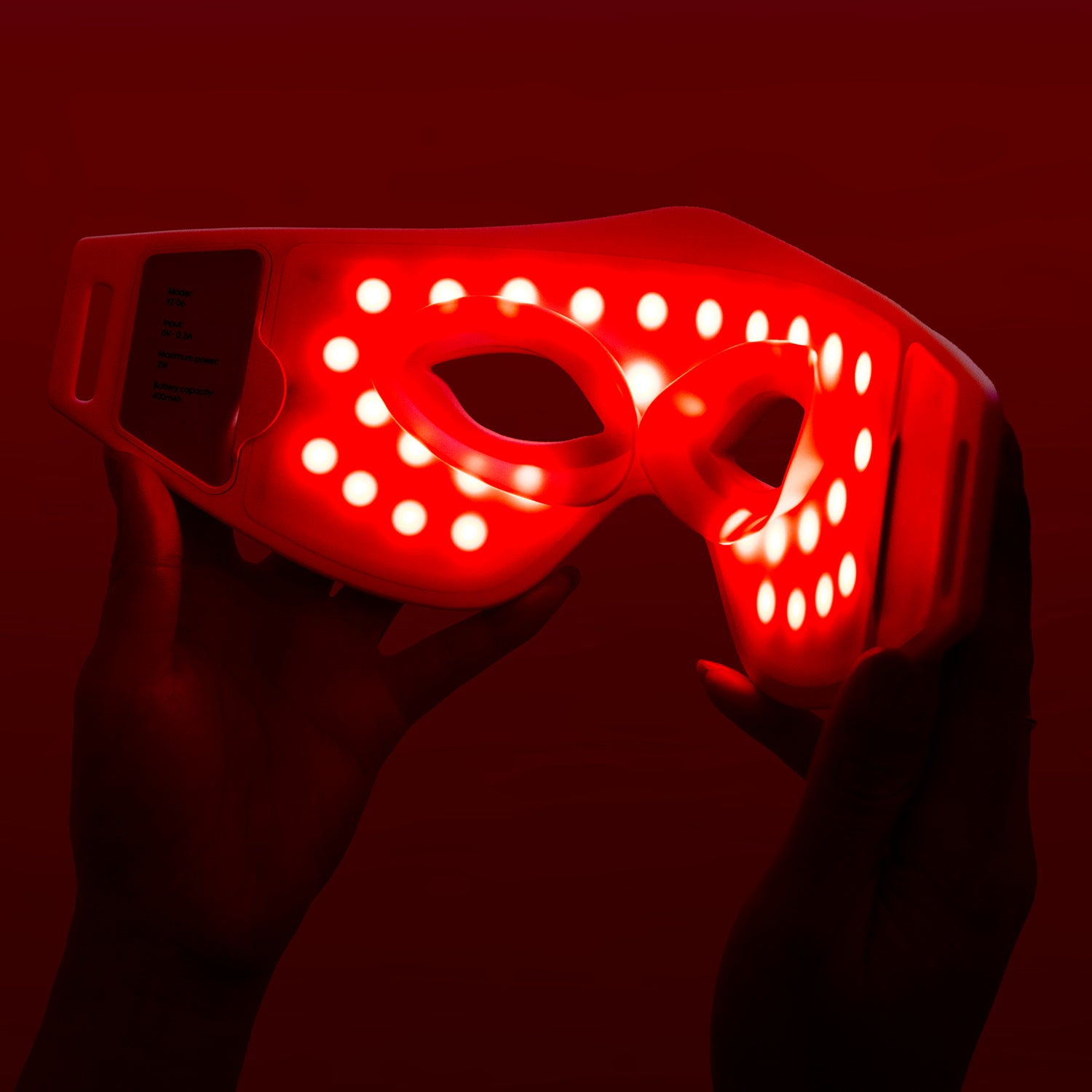 Dual Wavelength Red & Infrared Light Therapy Eye Mask 630nm + 850nm LED with 5 Intensity Levels