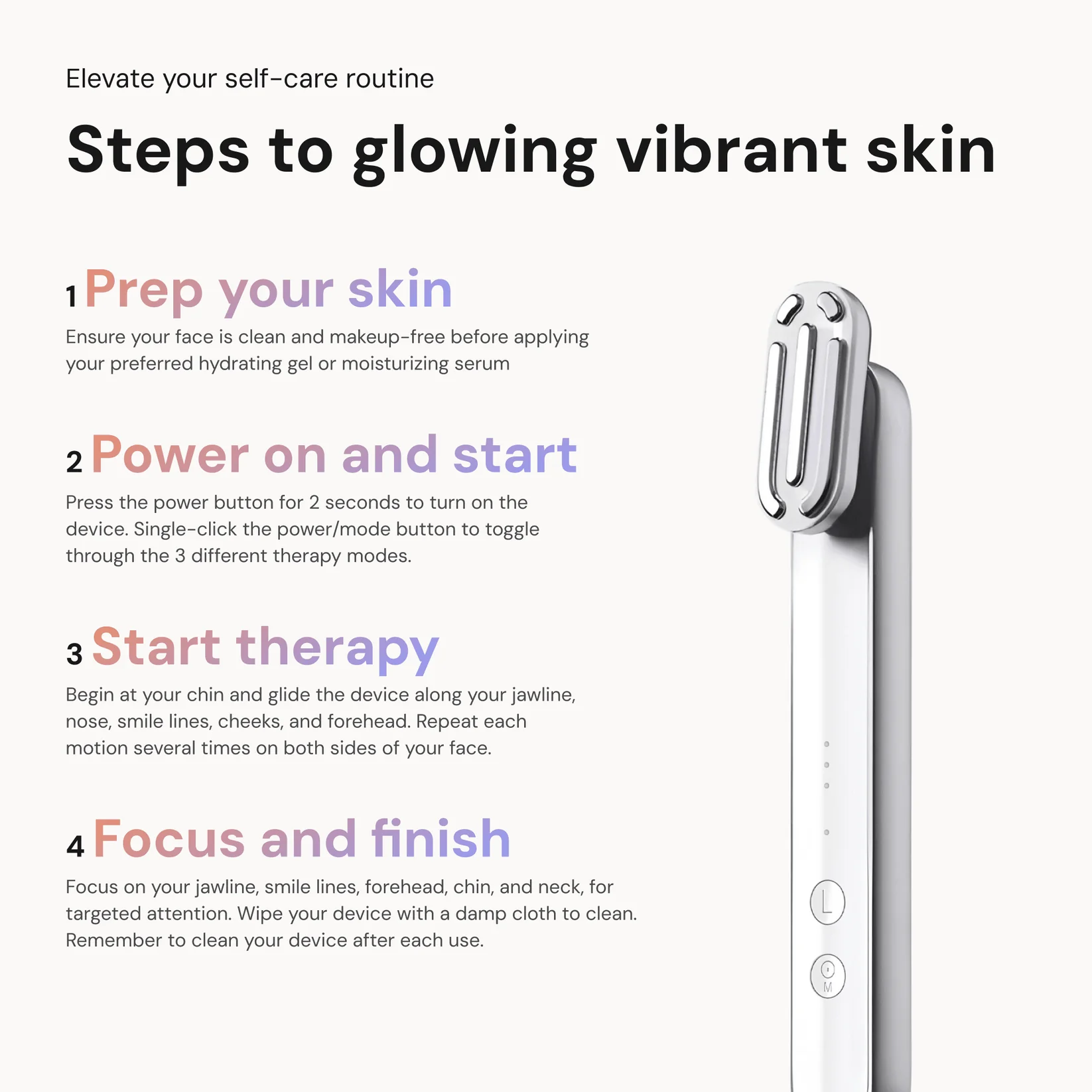 Tri-Spectrum LED Facial Sculpting Wand