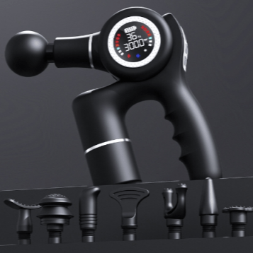 Wizard Research portable massage gun with multiple attachments for deep tissue muscle relief